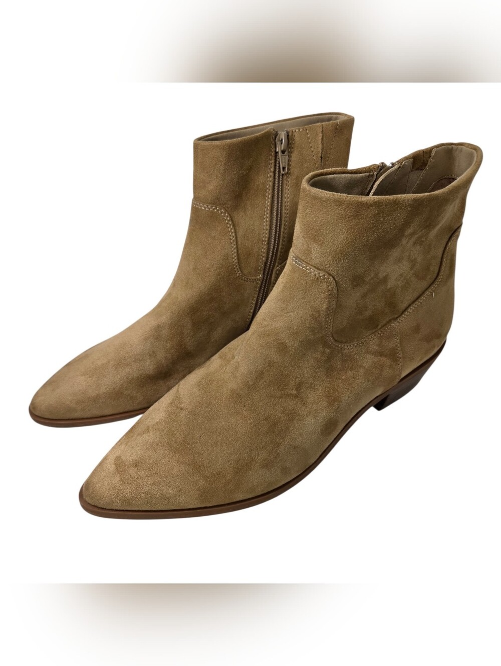 Nordstrom Women's Suede Ankle Boots in Tan. Size 12